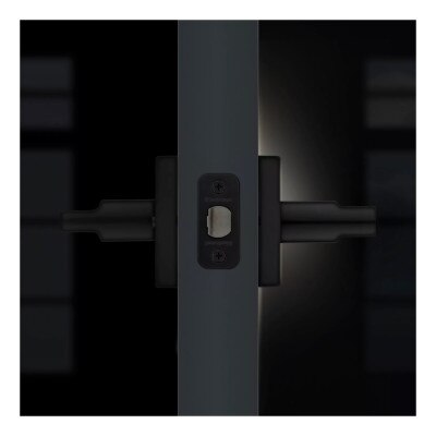 Kwikset Halifax LED Motion Activated Privacy Lever, Black Matte